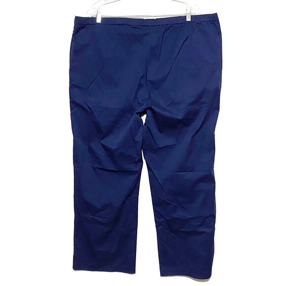 Coldwater Creek Navy Blue Pants Pull On Front Tie Pockets Womens Plus 1X 16W 18W - Picture 3 of 8